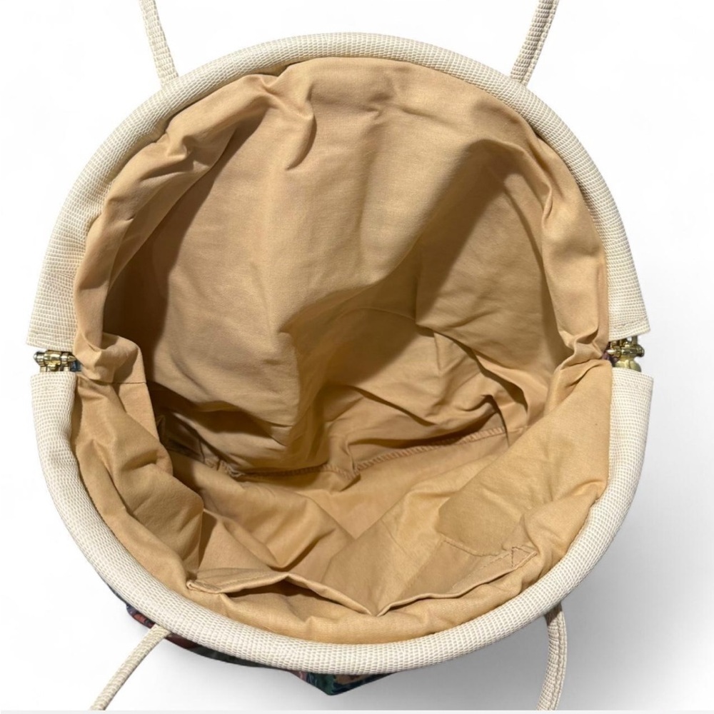 Vintage Floral Round Shoulder Bag Cottagecore Frame Purse, Grannycore - Picture 7 of 8